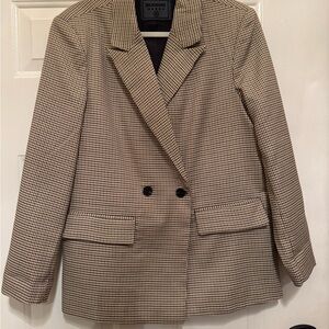 Blank NYC Black and White Checkered Blazer